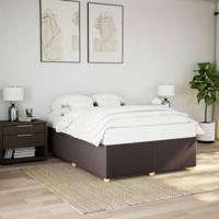 Bedframe zonder matras stof donkerbruin 180x200 cm - thumbnail