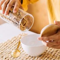 Tin Andrea House cc16204 Hout Glas 1,2 L Ø 9,5 x 17,5 cm - thumbnail