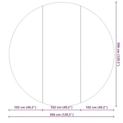 VidaXL Zwembad grondzeil zwart ø 306 cm niet-geweven stof