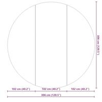 VidaXL Zwembad grondzeil zwart ø 306 cm niet-geweven stof - thumbnail