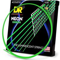 DR Strings NGA-11 Hi-Def Neon green 11-50 set snaren voor akoestische westerngitaar - thumbnail