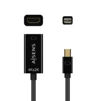 Adapter Mini Display Port naar HDMI Aisens A125-0643 Zwart 15 cm - thumbnail