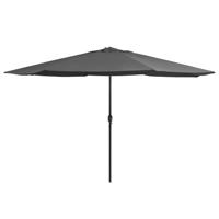 VidaXL Parasol met metalen paal 390 cm antracietkleurig - thumbnail