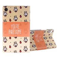 Schokbestendige konijn partij patroon horizontale Flip lederen draagtas voor Huawei MediaPad M5 8 inch met portemonnee & houder & Card Slots & fotoli - thumbnail