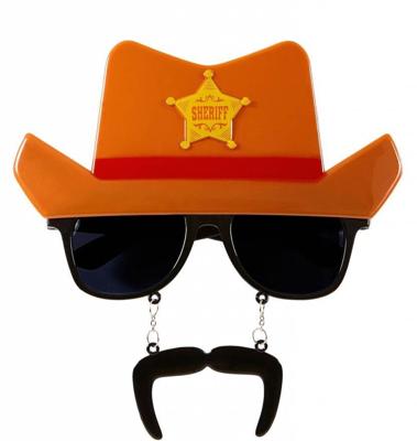 Bril Cowboy met hoed