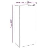 Plantenbak 32x29x75 cm staal zwart - thumbnail