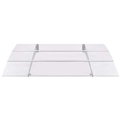 Deurluifel 120x90 cm polycarbonaat zilverkleurig en transparant