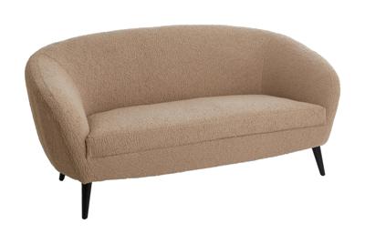 Light & Living 2-zits Bank 'Almond' Teddy, kleur Zand