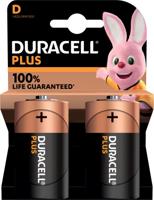 Duracell Plus-D K2 D batterij (mono) Alkaline 1.5 V 2 stuk(s) - thumbnail