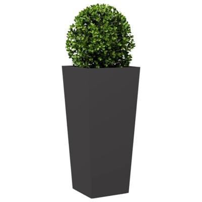 VidaXL Plantenbak 35x35x75 cm staal zwart