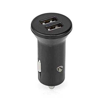Auto-oplader | 4,8 A | 2 uitgangen | USB-A | Zwart