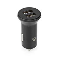 Auto-oplader | 4,8 A | 2 uitgangen | USB-A | Zwart - thumbnail