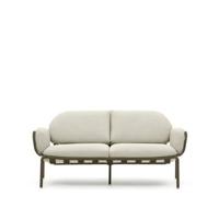 Kave Home 2-zits Tuinbank 'Joncols' kleur Beige/Groen - thumbnail