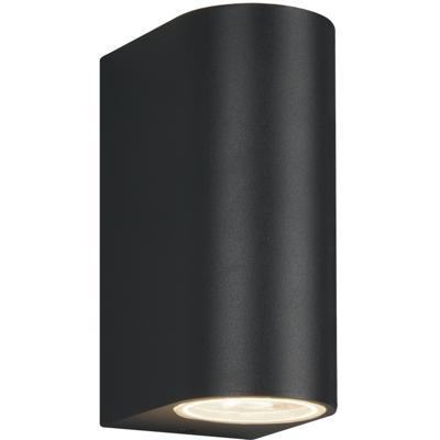 LED Tuinverlichting - Buitenlamp - Trion Royina Up and Down - GU10 Fitting - Spatwaterdicht IP44 - Rond - Mat Antraciet - Aluminium