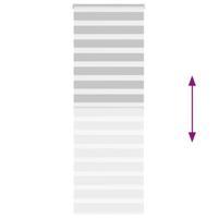 VidaXL Zebra rolgordijn 70x200 cm stofbreedte 65,9 cm lichtgrijs - thumbnail