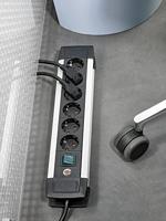 Stekkerdoos Premium-Alu-Line 10-Wegs 3.00 m Aluminium/Zwart - Geaard - thumbnail