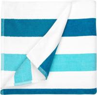 The One Towelling Strandhanddoek 90 x 190 cm Stripe Petrol/mint - thumbnail