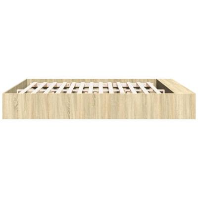 Bedframe bewerkt hout sonoma eikenkleurig 180x200 cm