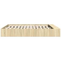 Bedframe bewerkt hout sonoma eikenkleurig 180x200 cm - thumbnail