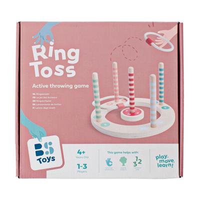 BS Toys houten ringwerpspel met strepen, 7dlg.