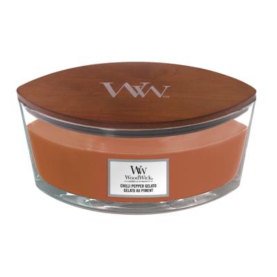 WoodWick ellipse candle chili pepper gelato