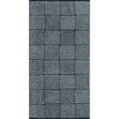 Cawö Cawö Black&White 6281 zwart/wit Handdoek 50x100