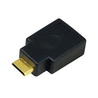 LogiLink AH0009 HDMI Adapter [1x HDMI-stekker C mini - 1x HDMI-bus] Zwart Vergulde steekcontacten - thumbnail
