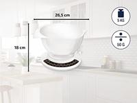 Soehnle Culina Pro Keukenweegschaal Analoog Met schaalverdeling Weegbereik (max.)=5 kg Wit 265 x 265 x 180 - thumbnail