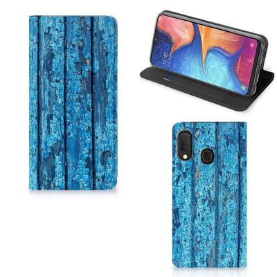 Samsung Galaxy A20e Book | Wallet Case | Wood Blue