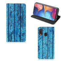 Samsung Galaxy A20e Book | Wallet Case | Wood Blue - thumbnail