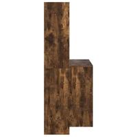 Bureau met plank Gerookt eiken 138.5 x 55 x 143 cm Bewerkt hout - thumbnail