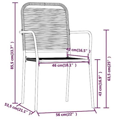 3-delige Tuinset zwart
