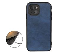 Casecentive Shockproof Leren back case iPhone 13 Mini blauw - thumbnail