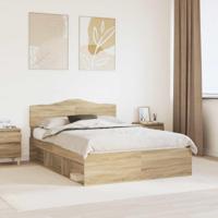 Bedframe met hoofdeinde Sonoma 140 x 200 cm Massief grenenhout - thumbnail