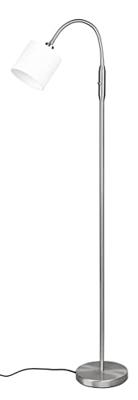 Trio VloerlampTommy 130cm RVS met wit - R46331001