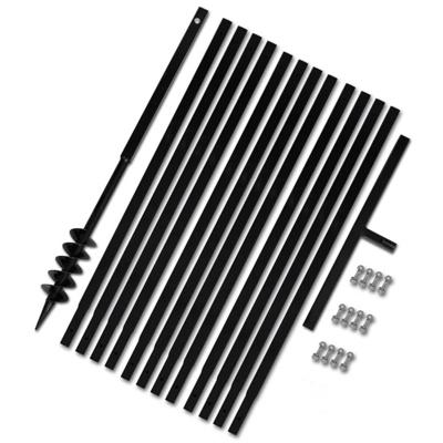 VidaXL Grondboor 80 mm met 13 m verlengstuk staal