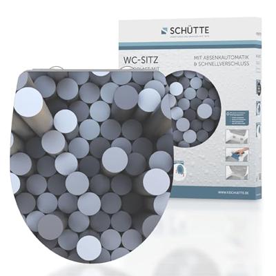 Schutte Duroplast High Gloss WC-bril ROUND DIPS met soft-close en quick-release 82593