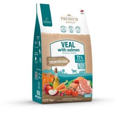POKUSA Premium Selection Veal with salmon Adult - droog hondenvoer - 3kg