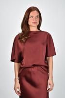 Sea Me Happy top Mercedes Satin Crepe cacao - thumbnail