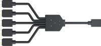 Addressable RGB 1-to-5 Splitter Cable - Splitser voor RGB-verlichting - 3-pin - 5V - zwart - thumbnail