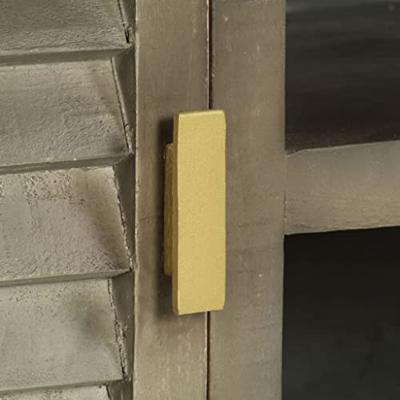 Tv-meubel 110x30x48 cm massief mangohout met messing grijs