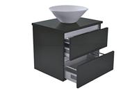 Wiesbaden Vision onderkast+ 2 laden 60x46 hoogglans grijs - thumbnail