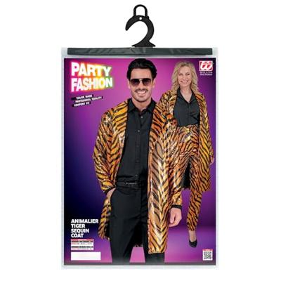Paillettenjas Tijger Lang Volwassenen