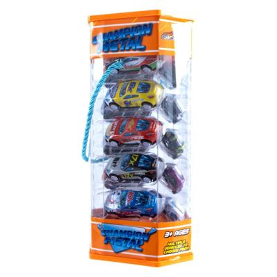 Jono Toys Metalen pull back auto&apos;s in opbergtoren, 15 auto&apos;s