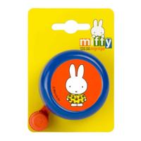 Widek kinderbel nijntje met bloemjurk blauw op kaart - thumbnail