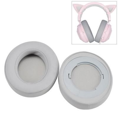 2 stuks voor Razer kraken 7 1 v2 Pro hoofdtelefoon kussen spons grijs netto cover earmuffs vervanging oorkussens
