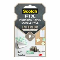 Dubbelzijdig plakband Scotch 2 Kg 2,5 x 2,5 cm Wit (16 Stuks) - thumbnail