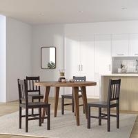 Eetkamerstoelen hout bruin 4 st - thumbnail