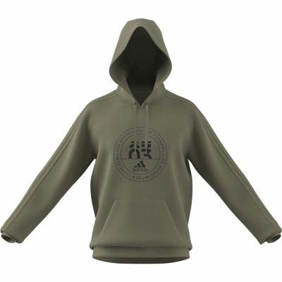 Herenhoodie Adidas Emblem Graphic Donker grijs - Maat: S
