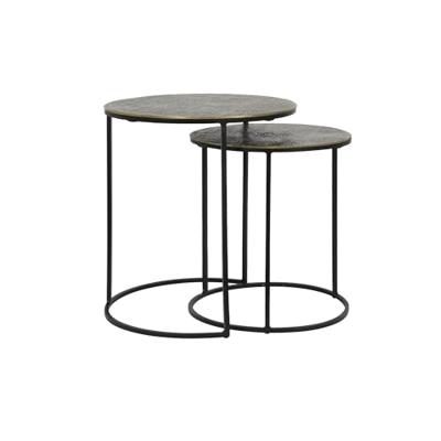 Light & Living Bijzettafel 'Rengo' Set van 2 stuks, kleur Antiek Brons